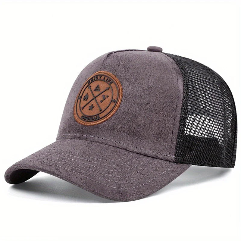 Summer Mesh Baseball Cap ENJOY LIFE — Breathable Snapback Trucker Hip-Hop Patch Hat Unisex — view 18 of hats & caps