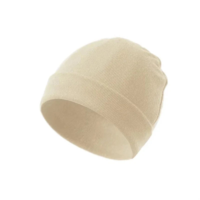Newborn 100% Cotton Soft Bonnet Cap - Unisex Solid-Color Baby Beanie — view 13 of baby hats
