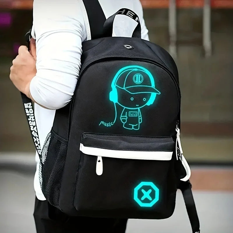 Children Backpack School Bags For Boy Girls Anime Luminous School Backpack Kids Waterproof Book Bag USB Charging SchoolBag Gift