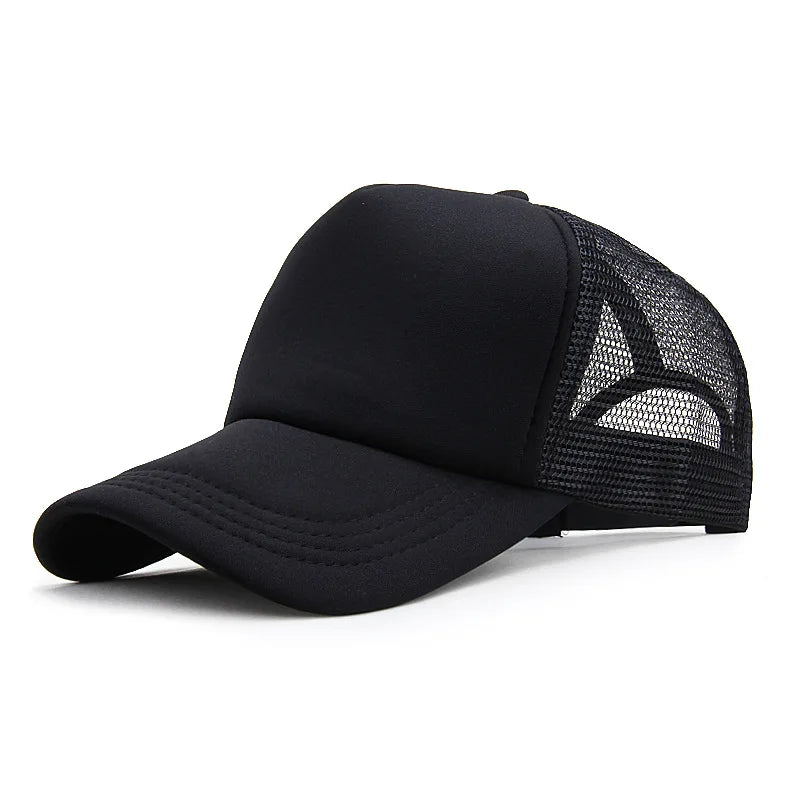 Unisex Plain Mesh Baseball Cap - Classic Snapback Trucker for Everyday Wear — view 1 of baseball caps