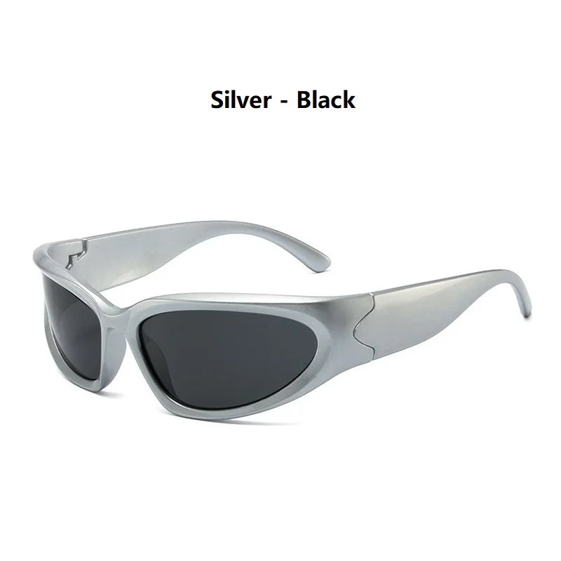 Y2K Wraparound Sunglasses — Unisex Punk Vintage UV400 Sun Glasses — view 8 of sunglasses