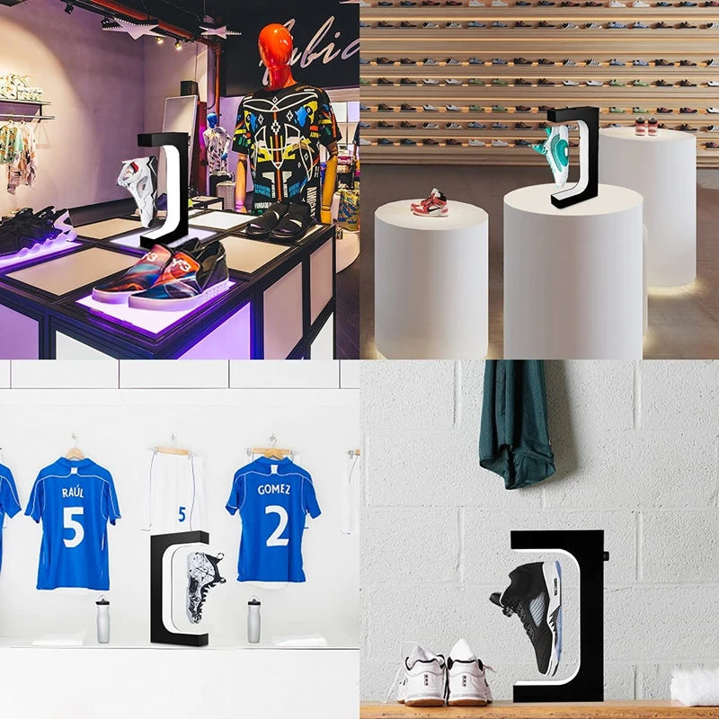 Magnetic Levitation Sneaker Display — Floating LED Shoe Stand — view 2 of shoe accessories