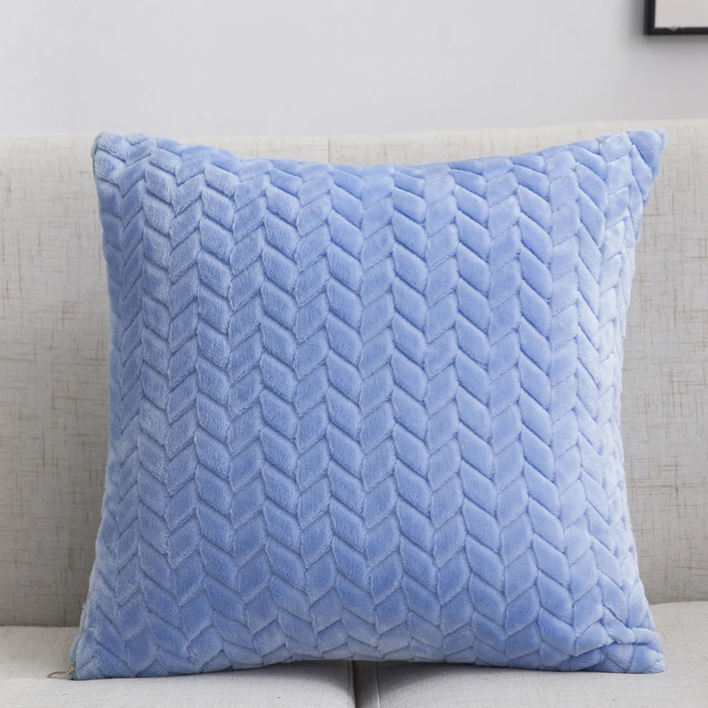 Plush Decorative Pillowcase &mdash; 43&times;43 cm Soft Geometric Throw Pillow Cover for Home &amp; Car — view 7 of cushion covers & pillow cases