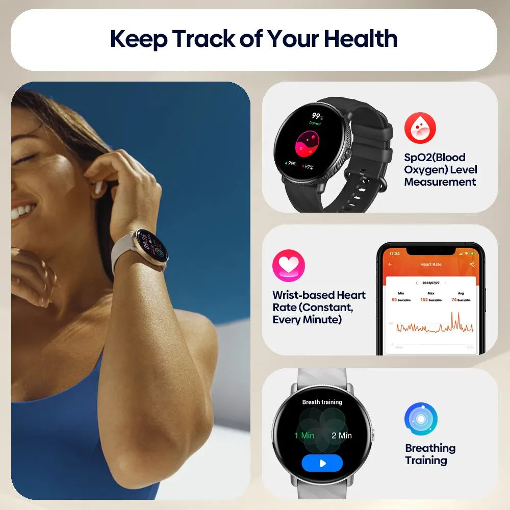 Zeblaze GTR 3 Pro Smart Watch — 1.43in AMOLED Voice Calling Steel Frame Smartwatch — view 4 of smart watches