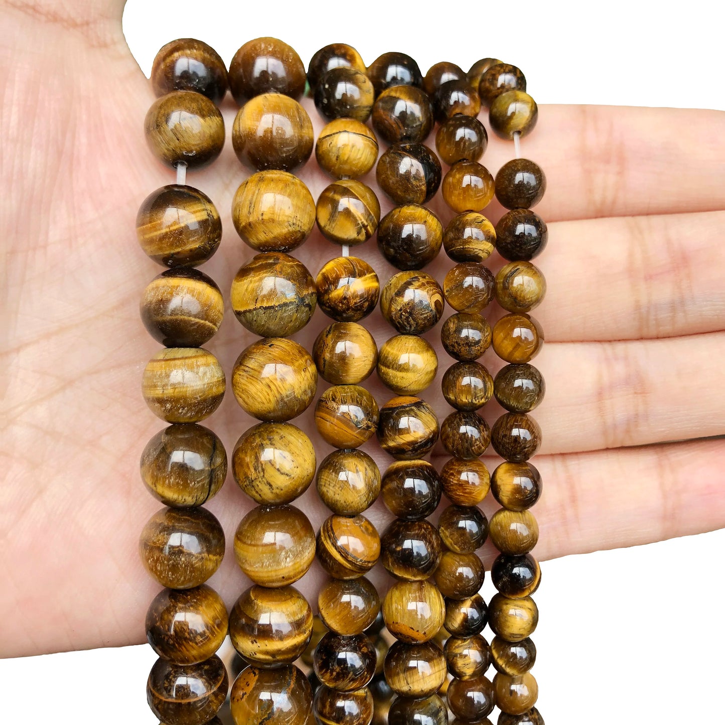 Pearl & Yooperlite Fire Sodalite Beads 15" — 8mm Glow Stone Strand for DIY Jewelry