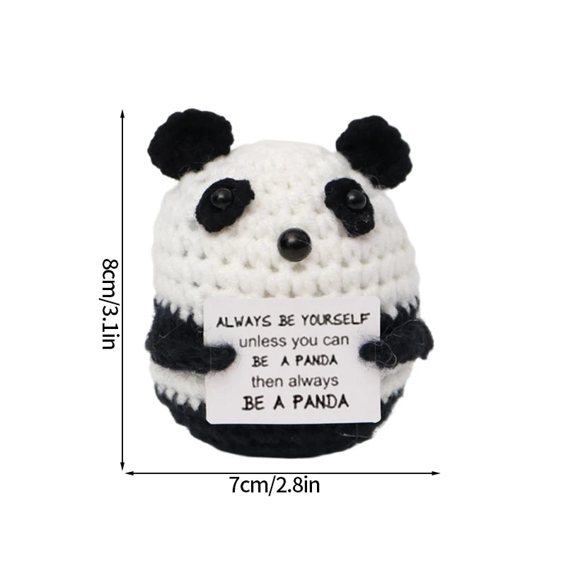 Home Decor Hand-Woven Crochet Ornament — Funny Vegetable Animal Doll with Hugging Card, Positive Energy Desk Accent & Gift — view 13 of home decor