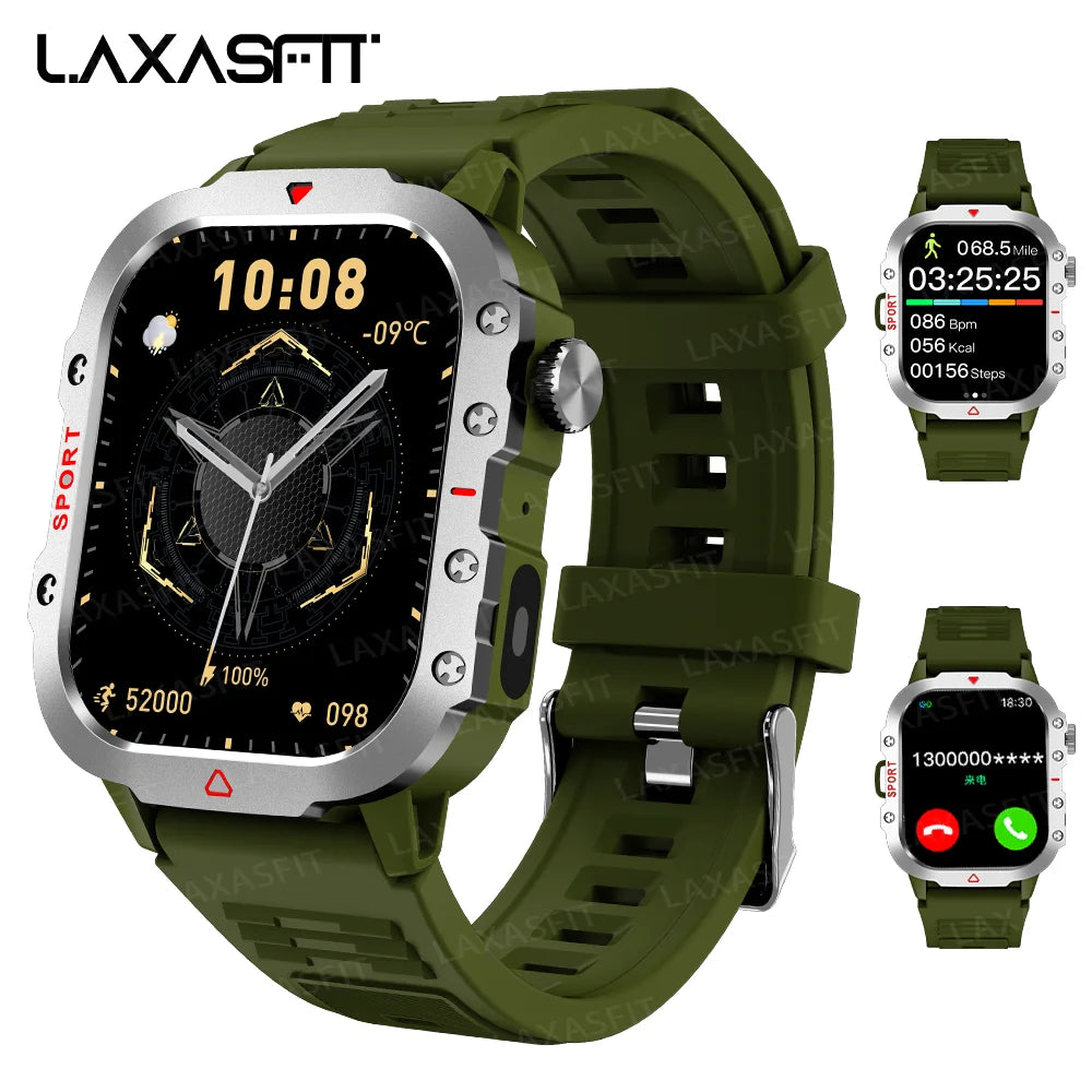 LAXASFIT Men's Sports Smart Watch — 1.71in Blood Oxygen LED Flashlight Smartwatch — view 7 of smart watches