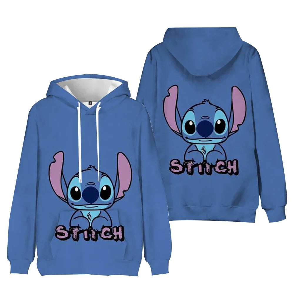 Disney Stitch Hoodie – Cute Kawaii Harajuku Pullover for Women & Couples