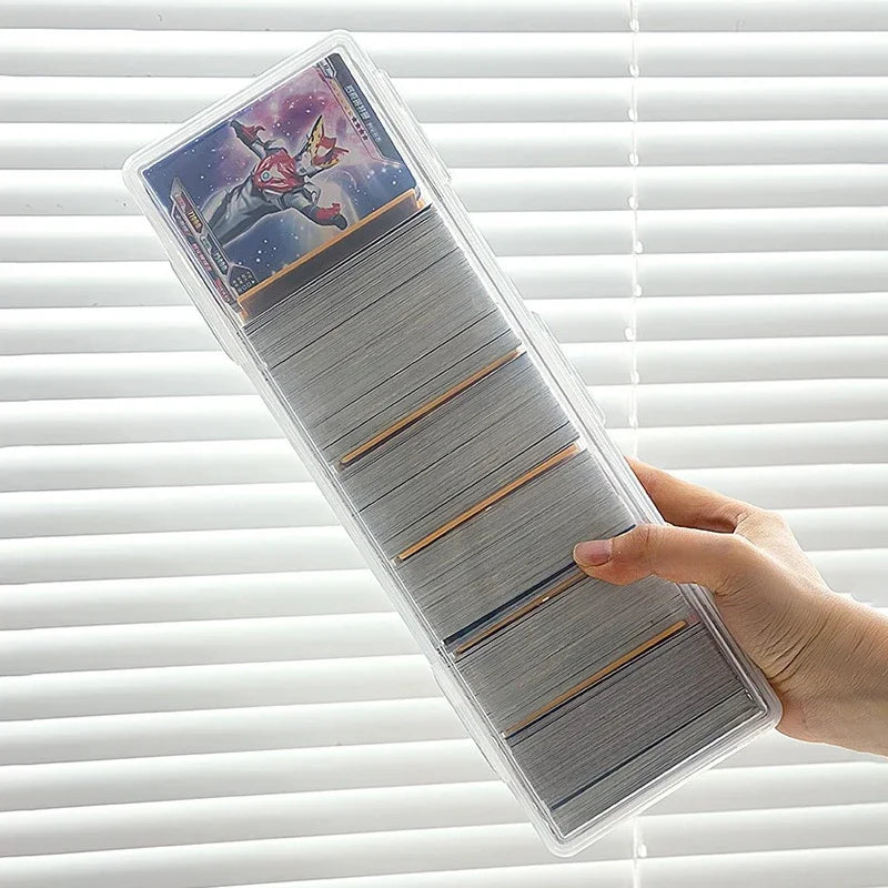 Storage Organizer Game Card Display Box — Clear Plastic 550+ Card Holder with Adjustable Dividers — view 4 of storage & organisation