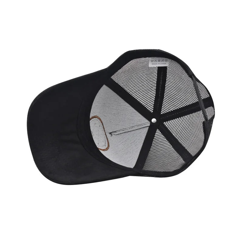 Summer Mesh Baseball Cap ENJOY LIFE — Breathable Snapback Trucker Hip-Hop Patch Hat Unisex — view 6 of hats & caps