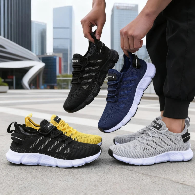 Men's Soft-Sole Running Sneakers — Lightweight Mesh Breathable Casual Trainers — view 3 of sneakers