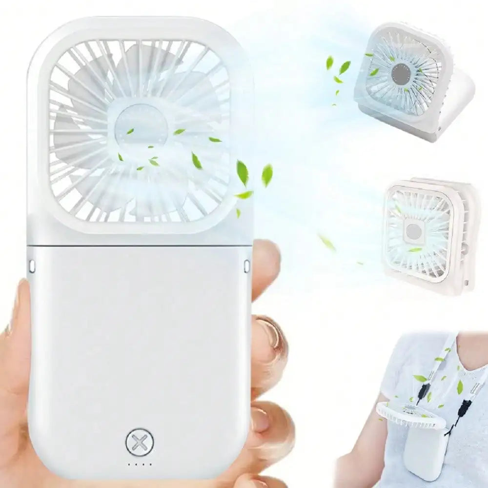 Portable Handheld Mini Fan, USB Rechargeable Foldable Desk Fan — view 2 of personal fans