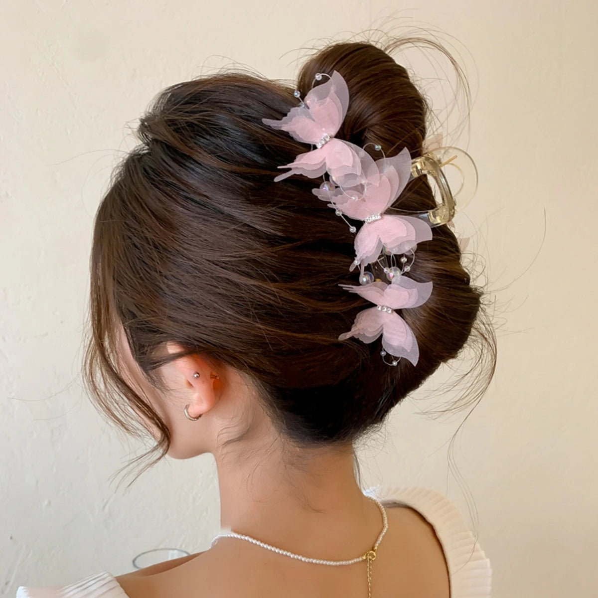 Super Fairy-Like Butterfly Hair Clip, Large Shark Clip, Back-Of-Head Hair Clip for Girls and Women, — view 8 of product