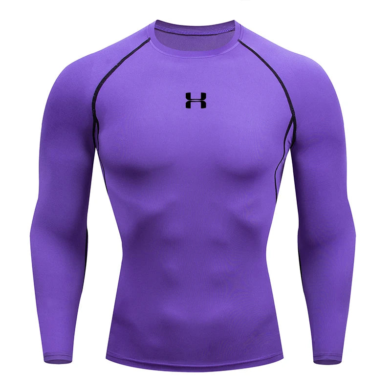 Men&rsquo;s Running Compression Tee &mdash; Long-Sleeve Athletic Rashguard &amp; Training Shirt — view 17 of sports & fitness