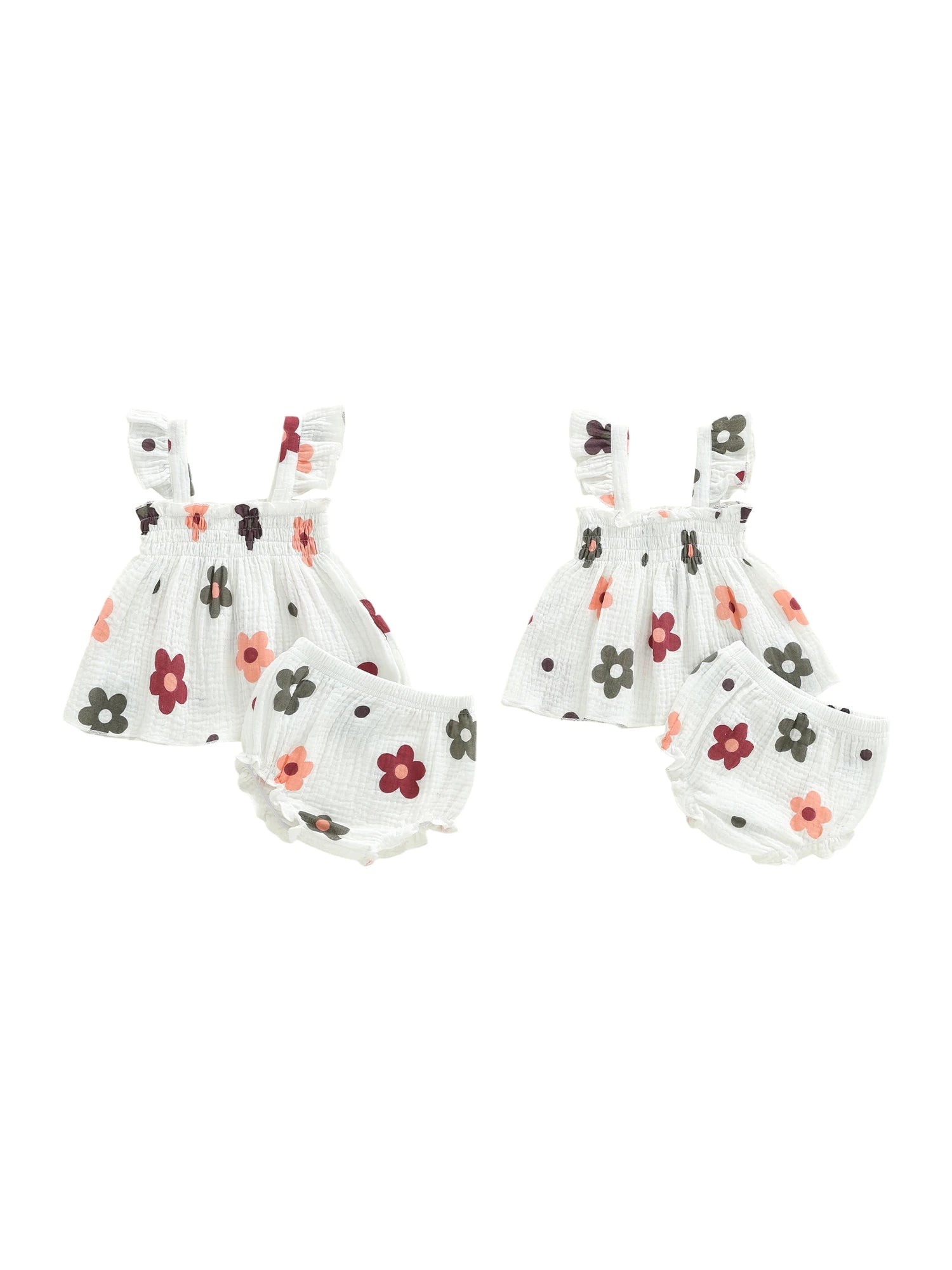 Toddler Girl Floral Ruffle Top & Shorts Set - Boutique-Style Summer Outfit — view 3 of toddler sets
