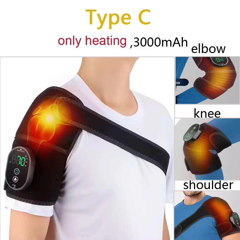 Electric Shoulder Heating Pad — 3-Speed Vibration Muscle Relax Brace — view 8 of recovery & massage
