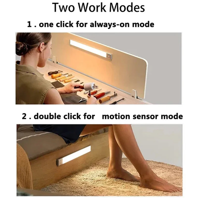 Under-Cabinet Kitchen Light &mdash; Motion Sensor USB Rechargeable Magnetic Strip for Wardrobe &amp; Cupboards — view 5 of led &amp; smart lighting