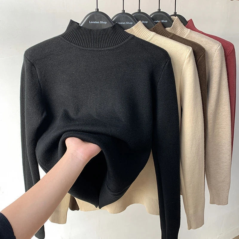 Women's Turtleneck Sweater Winter Warm