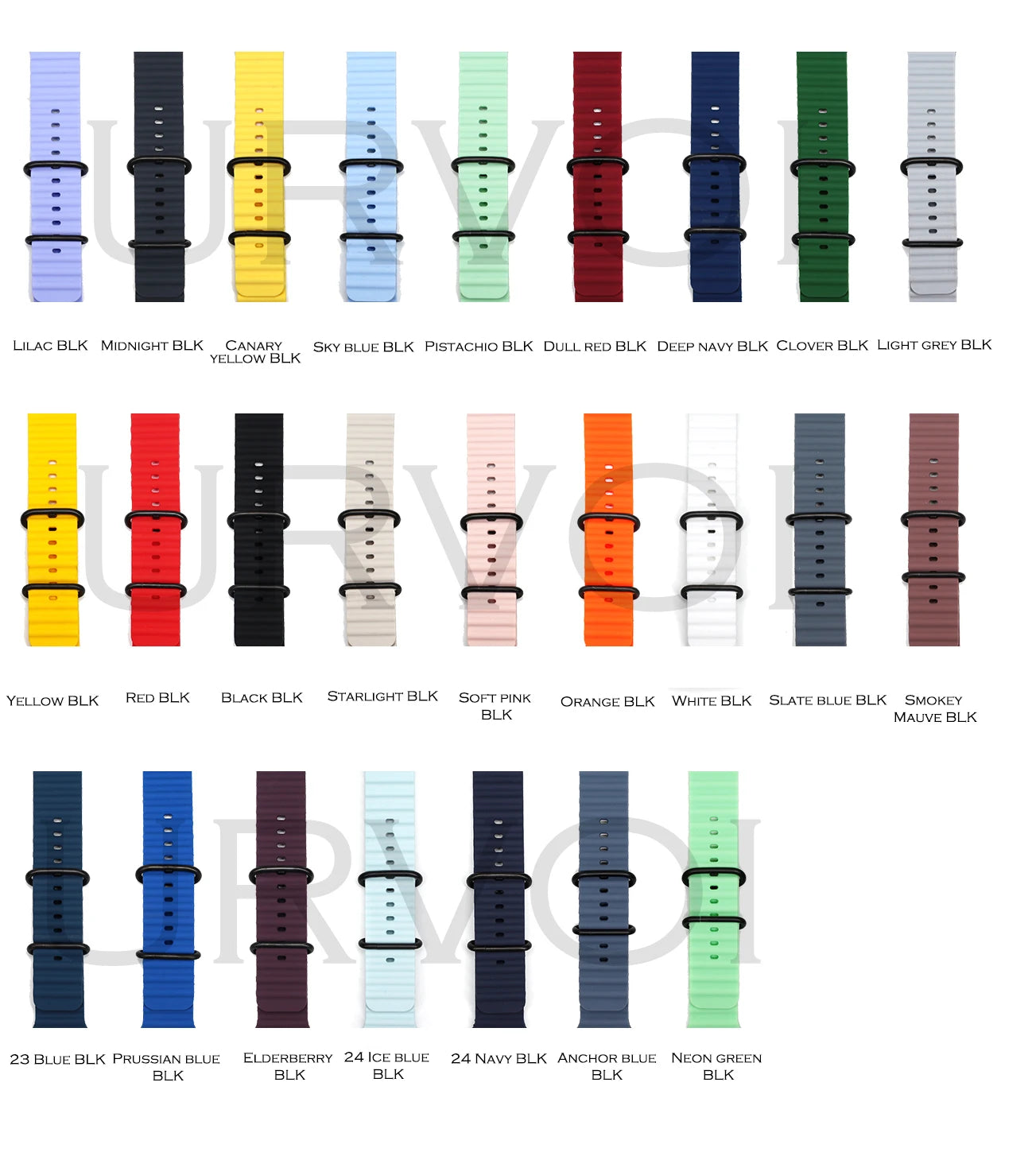 URVOI Ocean Band for Apple Watch Ultra — Sport Strap 42/44/45/46/49mm — view 2 of watch straps