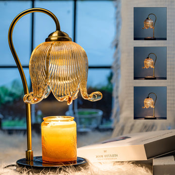 Tulip Flower Candle Table Lamp &mdash; French Retro Warm Atmosphere Bedside Bedroom Lamp — view 1 of lighting