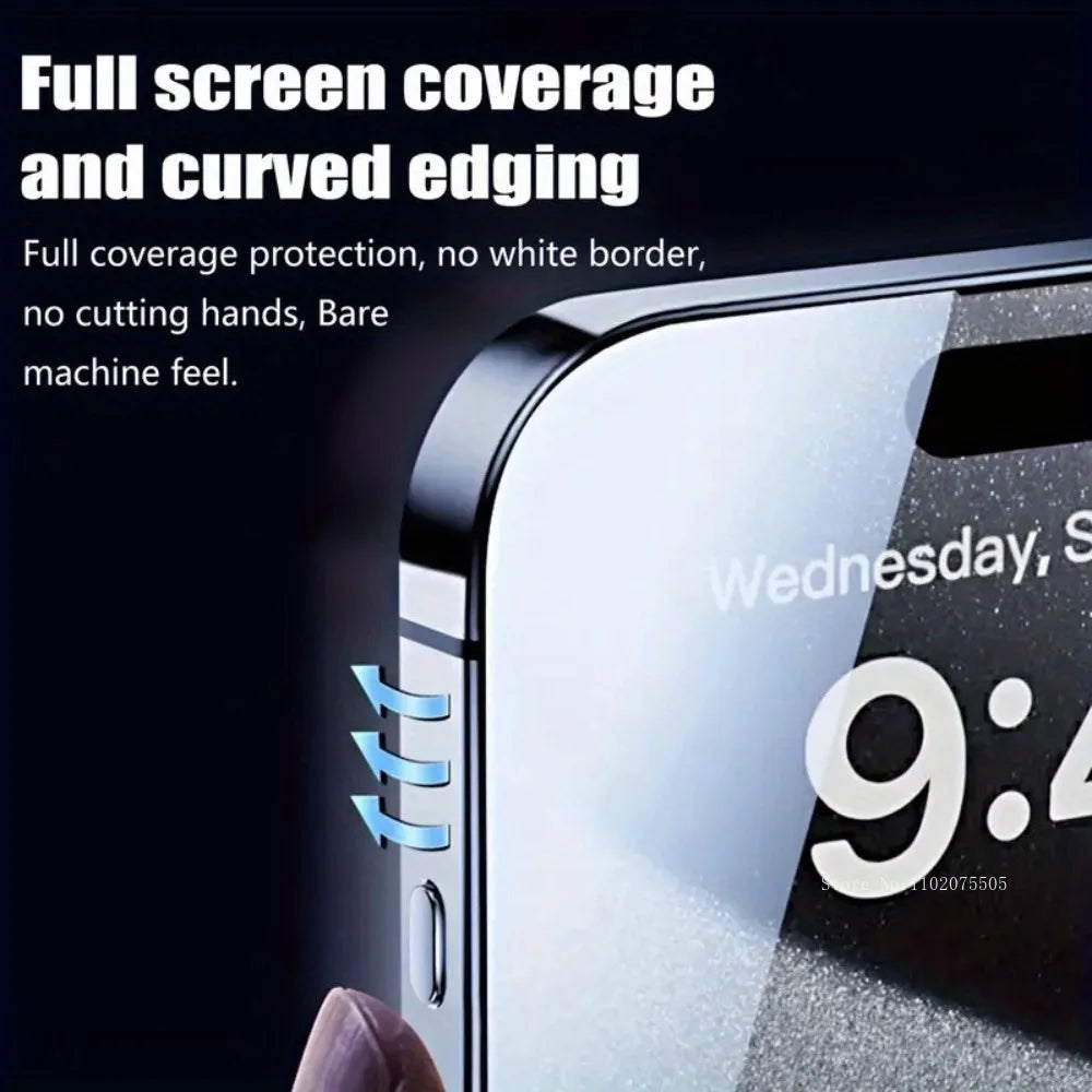 3Pcs Privacy Tempered Glass for iPhone 16 Pro Max/16E/13/11/12 Mini One-Second Install — view 4 of screen protectors