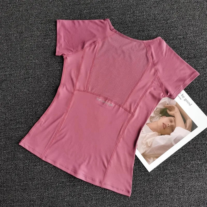 Women's Activewear Short-Sleeve Sports T-Shirt — Lightweight Quick-Dry Yoga Workout Top — view 6 of women's activewear