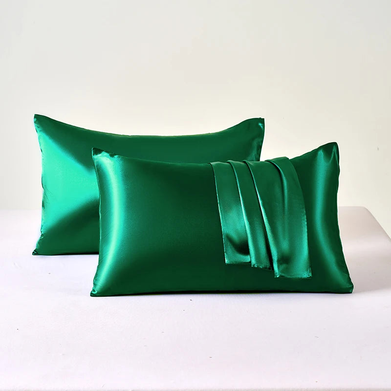 2-Pack Satin Pillowcase — Cooling Silky Smooth Pillow Covers for Skin & Hair — view 5 of cushion covers & pillow cases