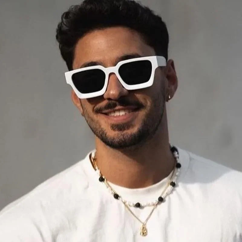 Square Vintage Sunglasses — Unisex UV400 Punk Retro Sun Glasses — view 3 of sunglasses