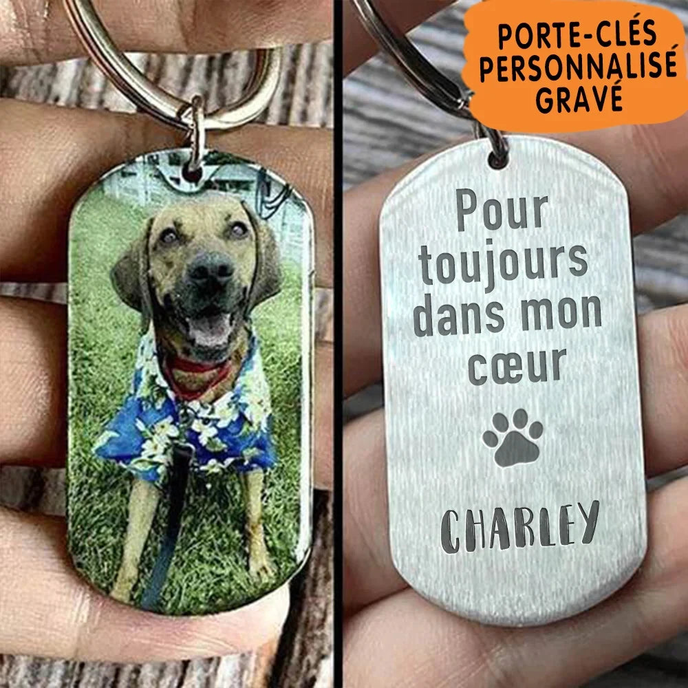 Personalized Pet Photo Necklace Engraved Pendant Custom Memorial Gift for Dog Cat Lovers — view 10 of necklaces