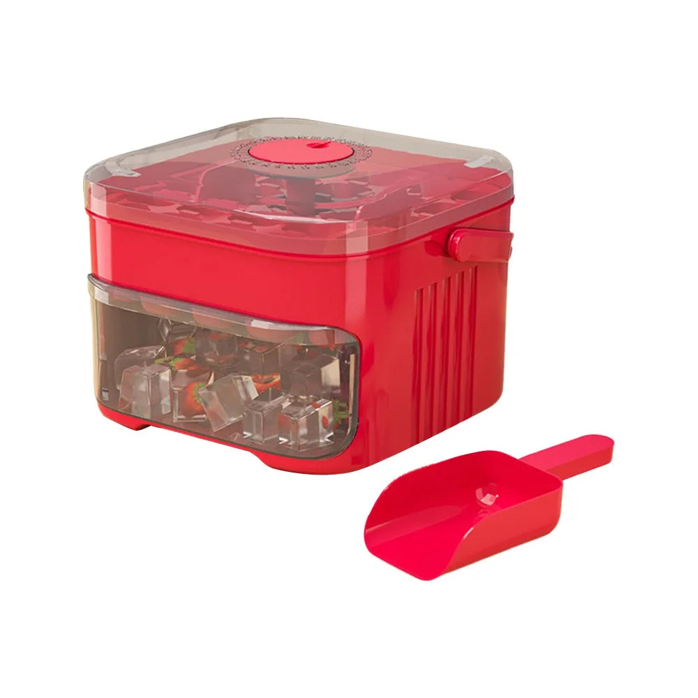 50-Cube Ice Maker with Easy Press Cap Double Layer Ice Cube Maker Refrigerator Household Ice Storage Ice Box — view 8 of product
