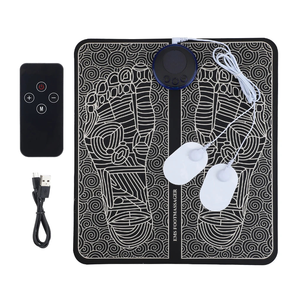 EMS Foot Mat Electric Massager — Electrostimulator Relaxation Pad — view 7 of recovery & massage