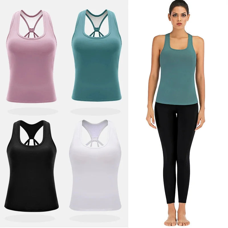 Athletic Yoga Tank Top — Women’s Gym Singlet for Running & Training