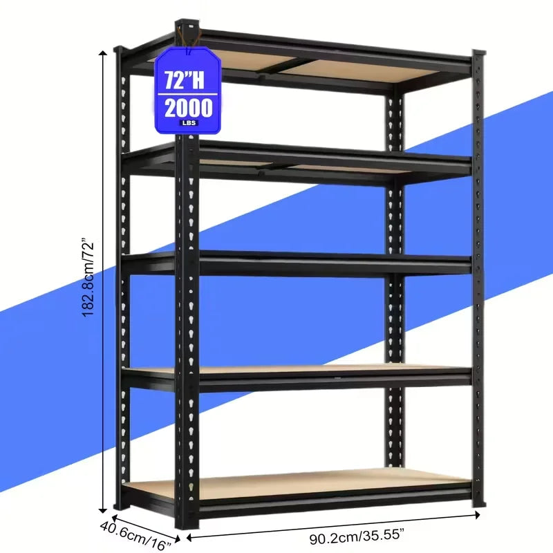 Heavy-Duty Garage Shelving Unit, 2000 lb Capacity Storage Shelf — product photo 7