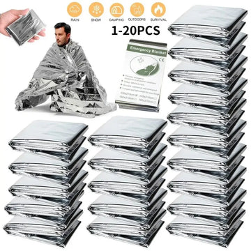 Emergency Mylar Survival Blanket Bulk Pack — Lifesaving Thermal Foil — view 1 of outdoor sports