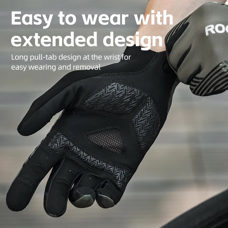 ROCKBROS Cycling Gloves Summer Full-Finger MTB Touchscreen — Breathable Non-Slip Bike Riding Gloves — view 6 of gloves