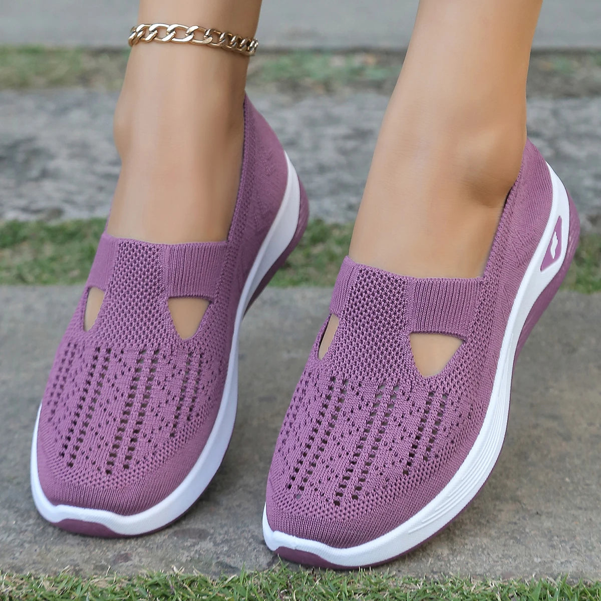 All-Season Women's Casual Sneakers — Lightweight Four-Season Slip-On Flats — view 17 of sneakers