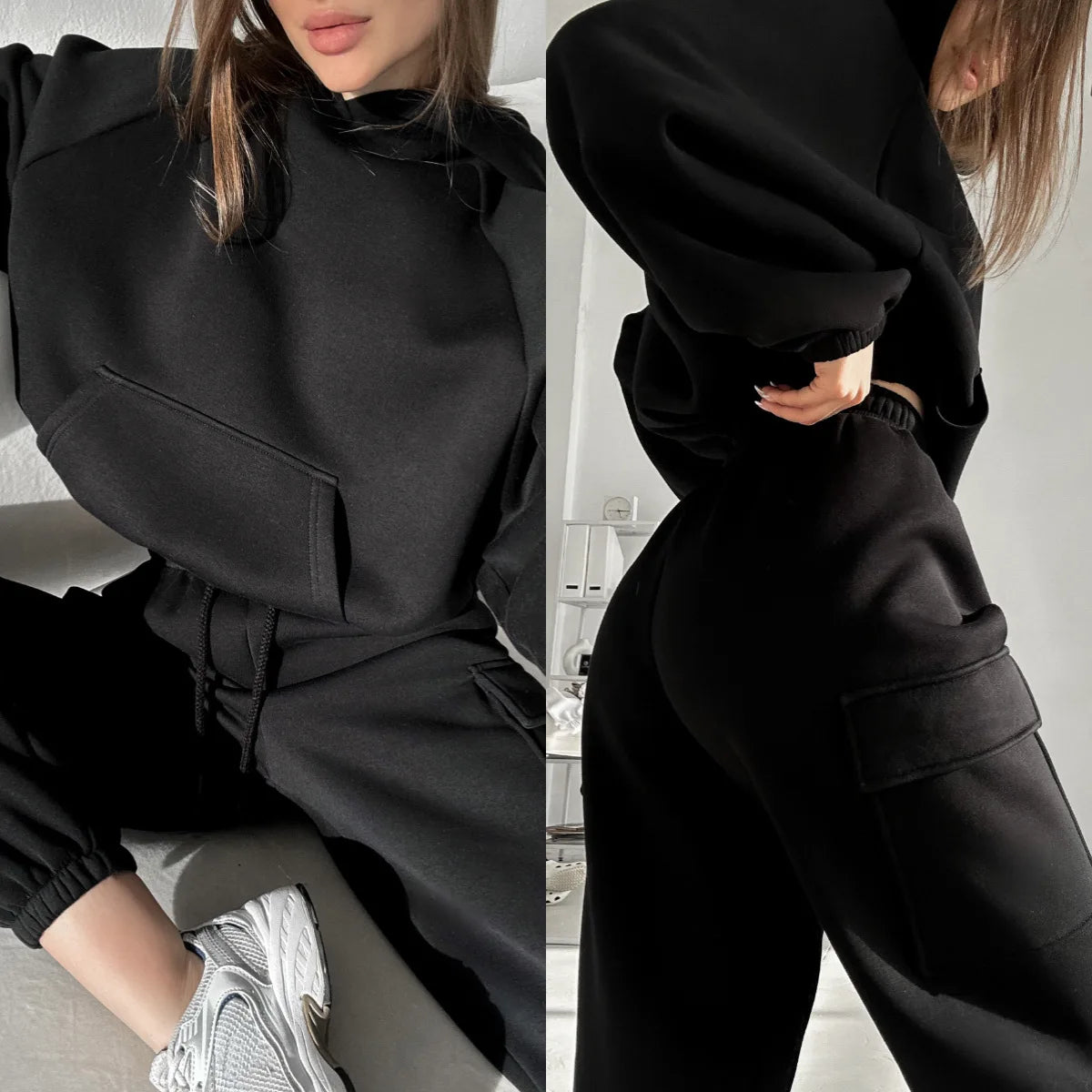 Women&rsquo;s Zip-Up Hoodie Sweatsuit (Classic Cut) &mdash; Hoodie Jacket + Jogger Pants Tracksuit — view 5 of tracksuits