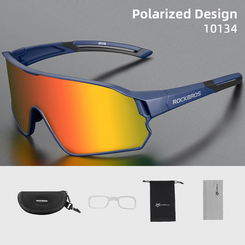 ROCKBROS Polarized Sport Sunglasses UV400 — Bicycle Hiking Camping Golf Cycling Eyewear Pro Grade — view 7 of sunglasses