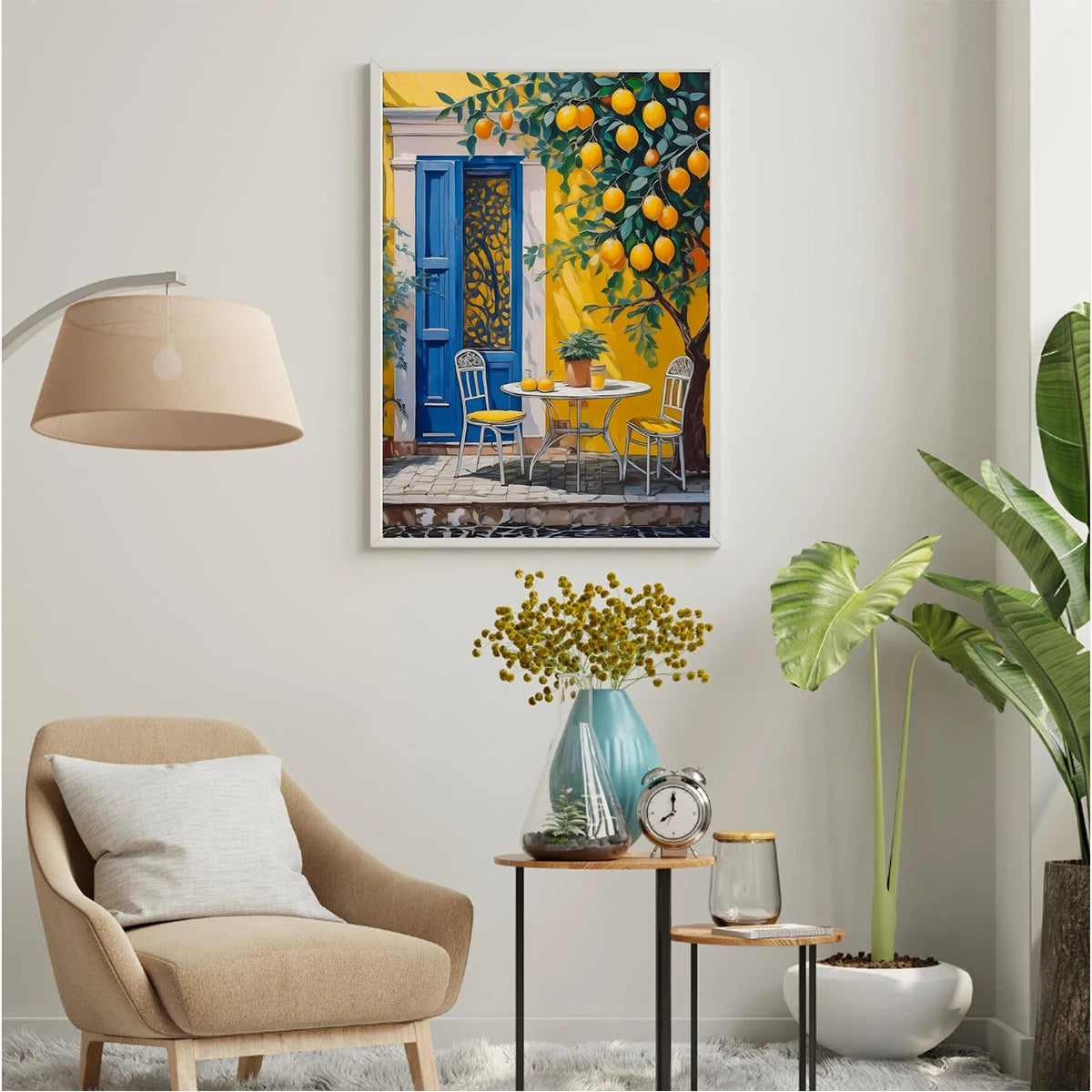 Italian Lemon Tree Canvas Poster &mdash; Cottagecore Landscape Spring Wall Art for Home Decor — view 5 of wall art & prints