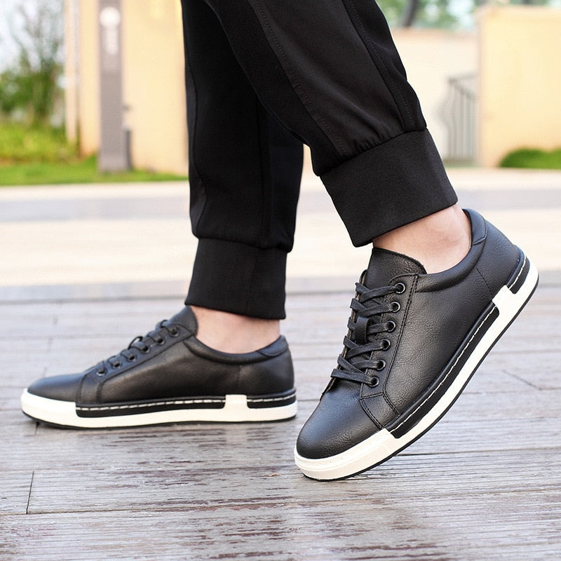 Men Leather Casual Shoes Men Sneakers 2022 Autumn Brand Mens