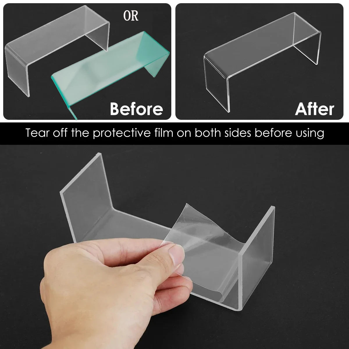 Storage Organizer Clear Acrylic Display Riser — 3/6/9/12-Piece Cosmetic Jewelry Cup Holder Showcase — view 6 of storage & organisation