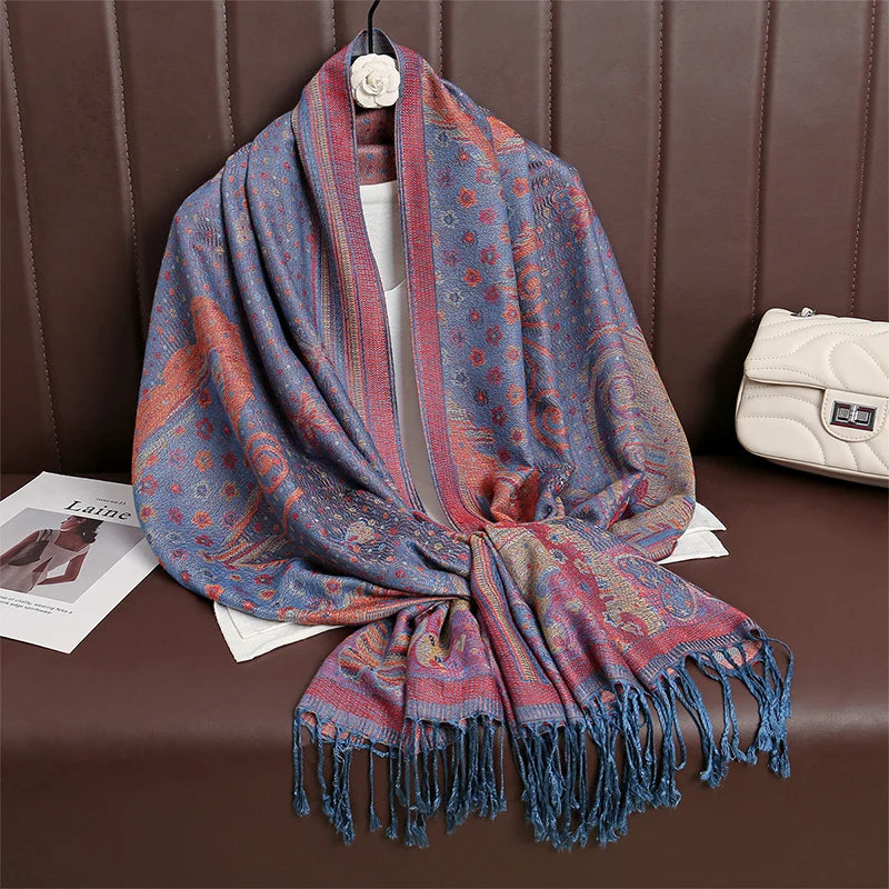 Pashmina Scarf in 58 Signature Shades — Cashmere-Feel Women's Tassel Shawl Wrap Color Stack — view 14 of scarves & wraps