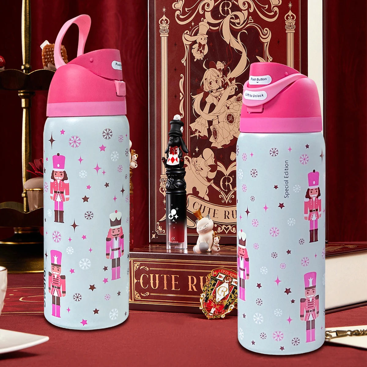 Insulated Stainless Steel Water Bottle — 32oz Straw Tumbler, Keeps Drinks Cold 24h — view 2 of drinkware
