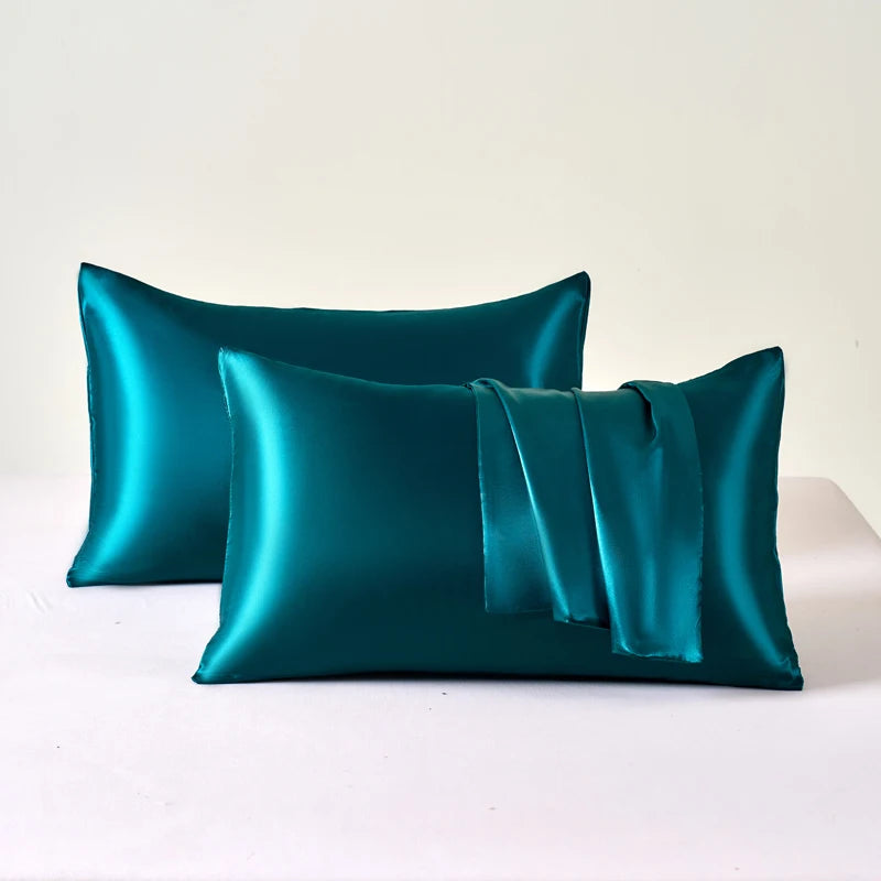 2-Pack Satin Pillowcase — Cooling Silky Smooth Pillow Covers for Skin & Hair — view 10 of cushion covers & pillow cases
