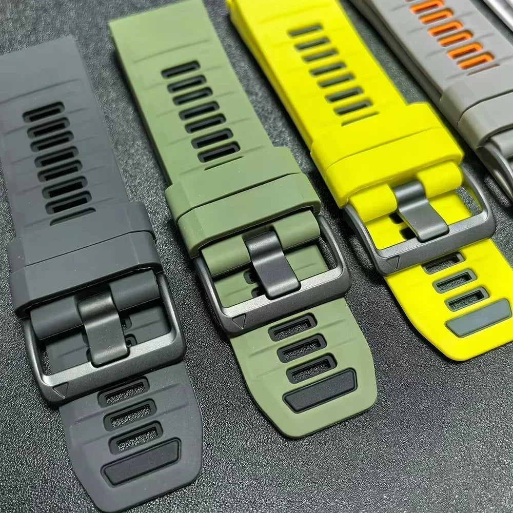 QuickFit Watch Band for Garmin Fenix 8/7/6/5/Epix Pro — 22/26mm Silicone Sport Strap — view 3 of watch straps