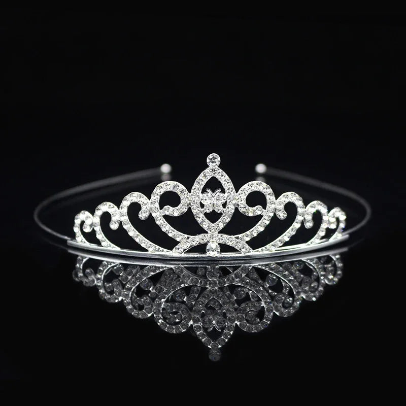 Princess Tiara Crystal Crown Headband - Kids Hair Accessory