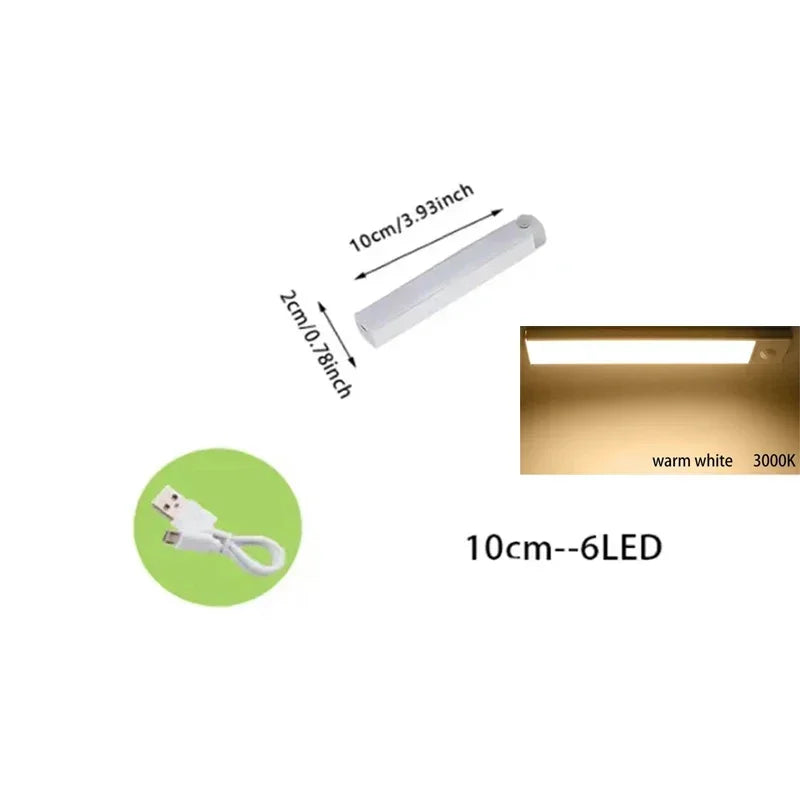 Under-Cabinet Kitchen Light &mdash; Motion Sensor USB Rechargeable Magnetic Strip for Wardrobe &amp; Cupboards — view 11 of led &amp; smart lighting