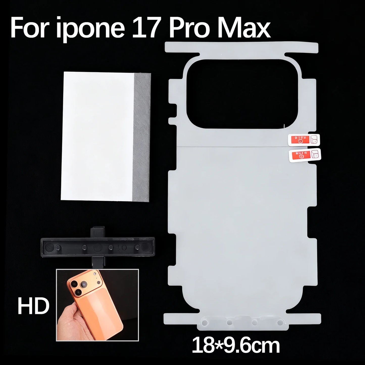 Border Hydrogel Film for iPhone 17 Pro Max / 17 Air HD Side Frame Wrap — view 7 of screen protectors