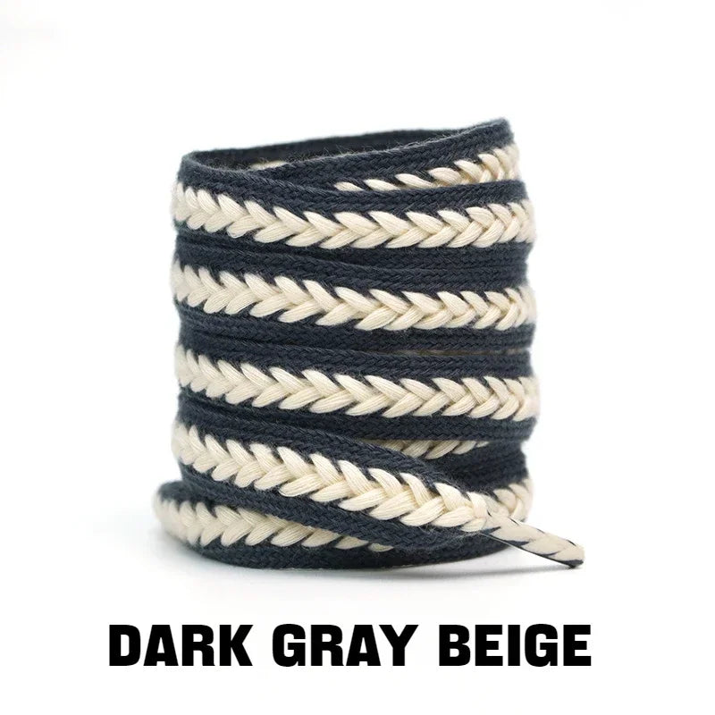 Wheat Cotton Shoelaces — Wide Premium Sneaker Laces (1 Pair) — view 19 of shoe accessories