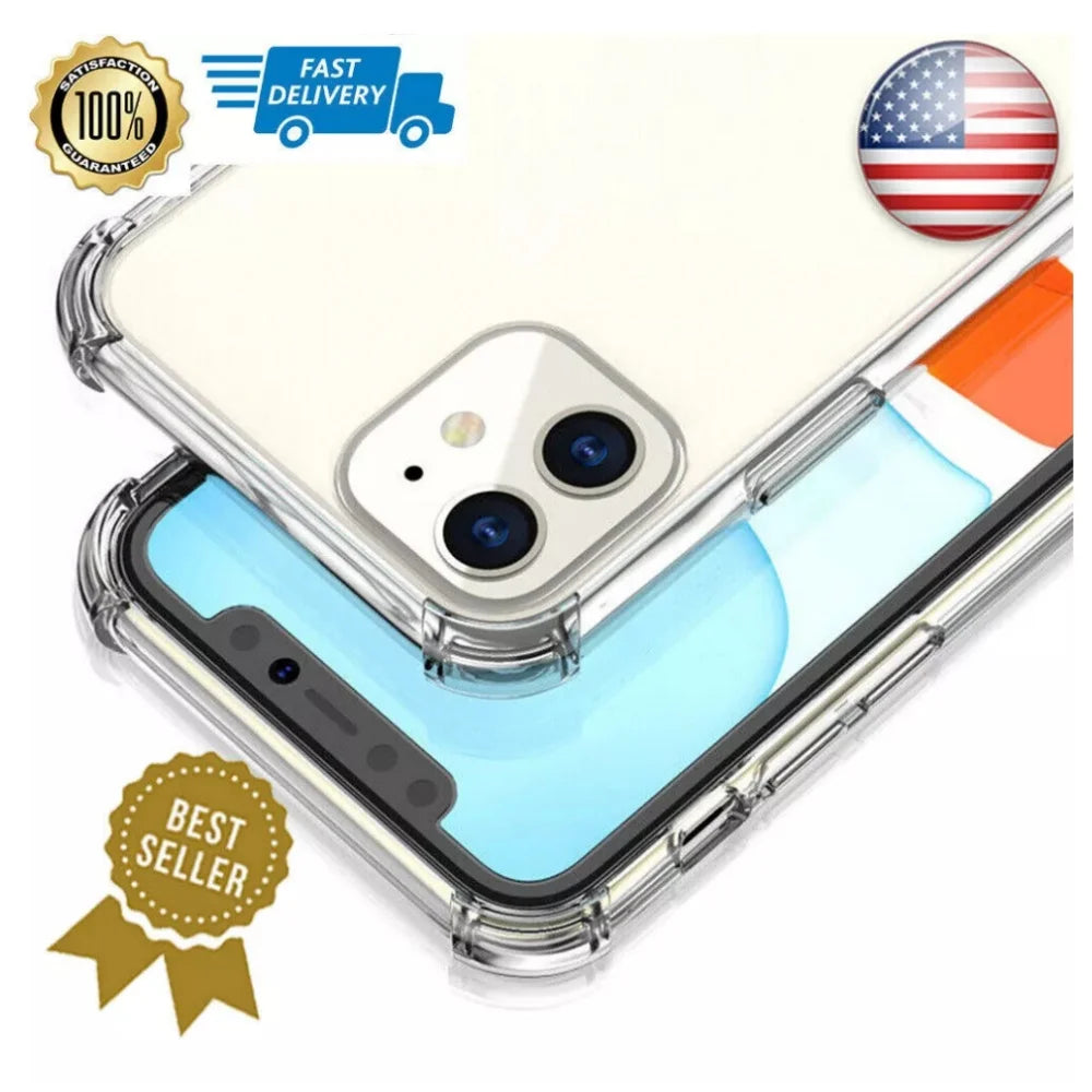 Crystal Clear 3H Scratch-Resistant Case for iPhone 11–14 Pro USA Flag — view 3 of phone cases